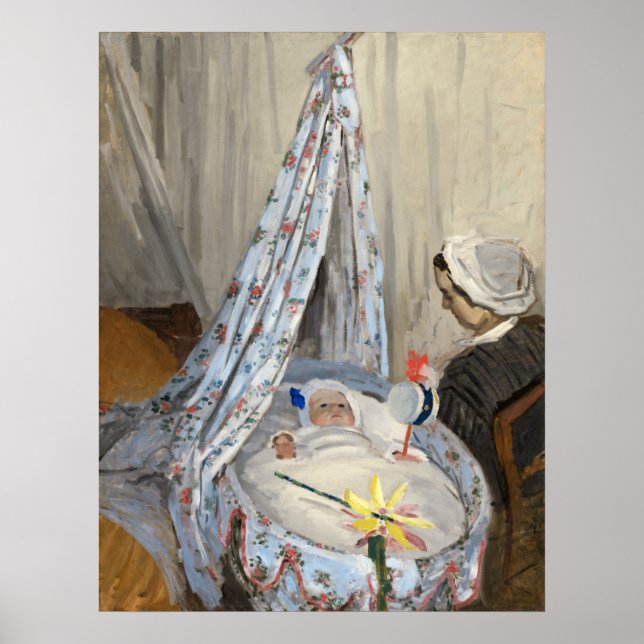 Poster Le Berceau, Camille, Jean - Claude Monet (Devant)