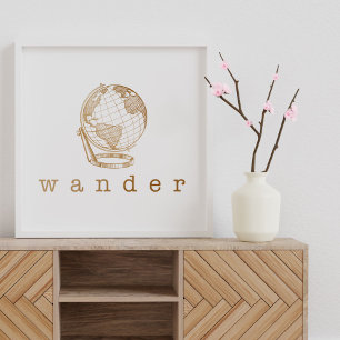 Poster Le billet de Wander Gold Globe pour les amoureux d