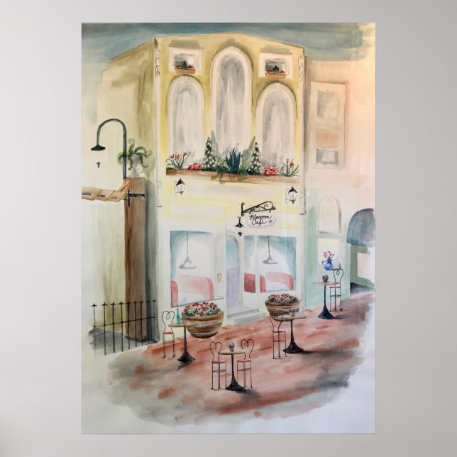 Poster Le Blossom Café (Devant)