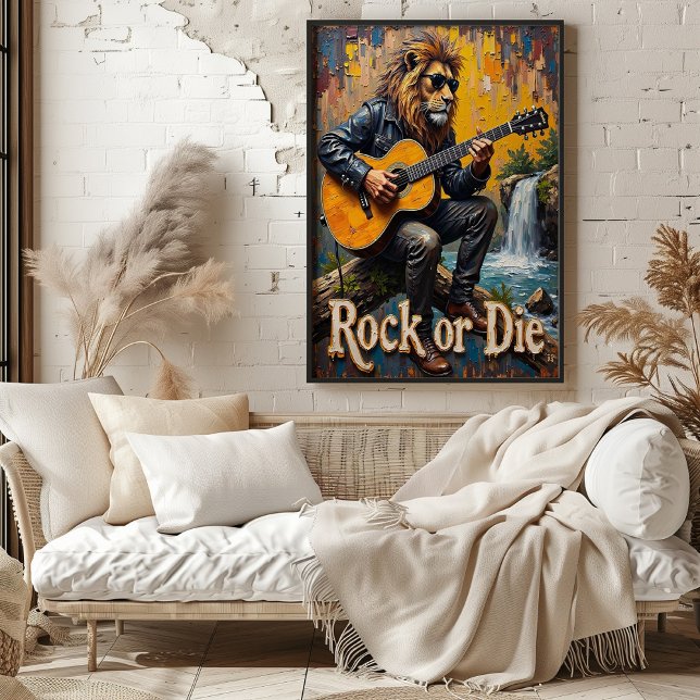 Poster Le blues de la cascade : la mélodie du lion (Créateur téléchargé)