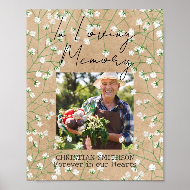 Poster Le Boho du souffle du bébé rustique dans le Mariag (Devant)