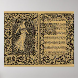 Poster Le bois au-delà du monde par William Morris