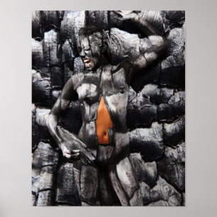 Poster Le bois Petrified Bodypaint