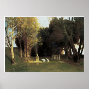 Poster Le Bois Sacré, 1882, Arnold Bocklin