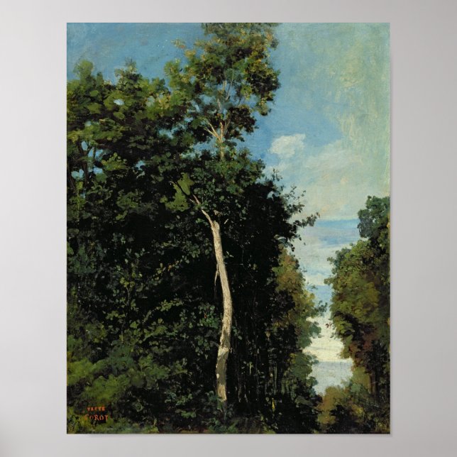 Poster Le bois sur la Côte de grâce à Honfleur (Devant)