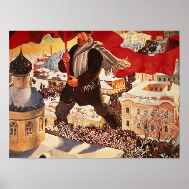 Poster Le bolchevik, 1920 (Devant)