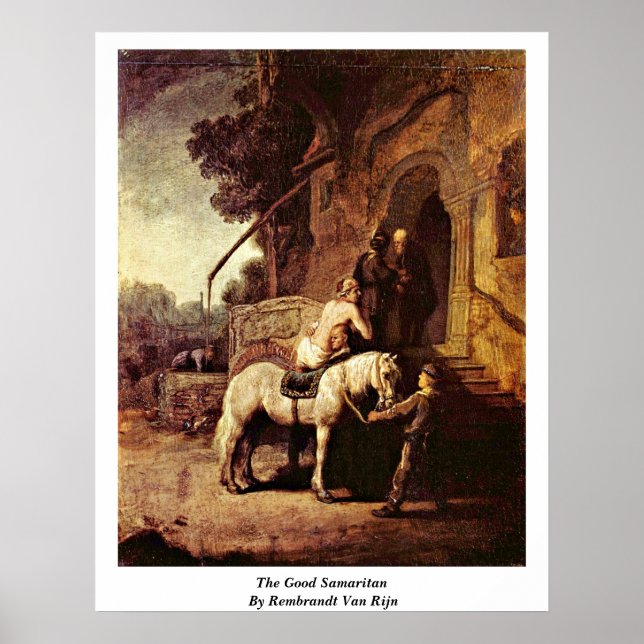 Poster Le Bon Samaritain De Rembrandt Van Rijn (Devant)