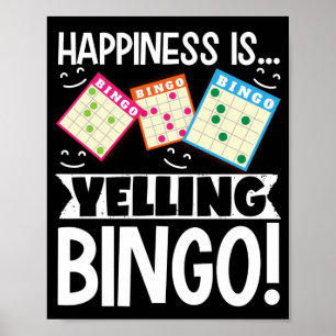 Poster Le Bonheur, C'Est...Le Bingo En Pleurant ! Drôle L