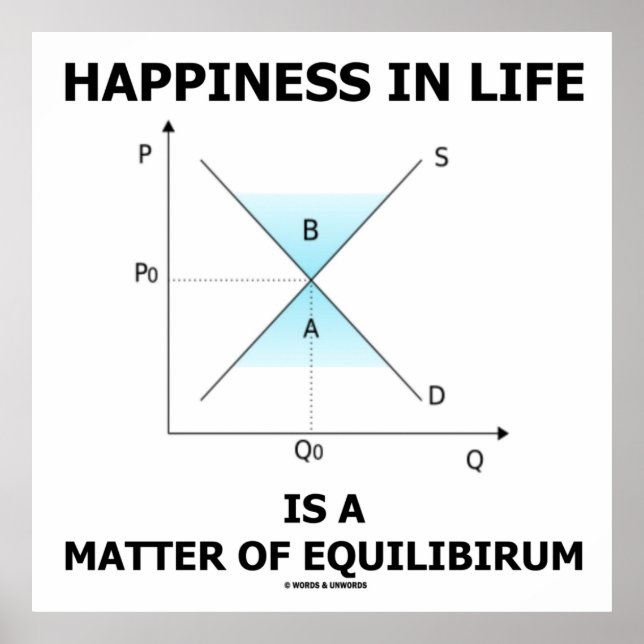 Poster Le Bonheur Dans La Vie Est Une Question D'Équilibr (Devant)