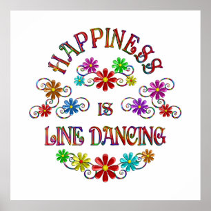 Poster Le bonheur est la danse de ligne