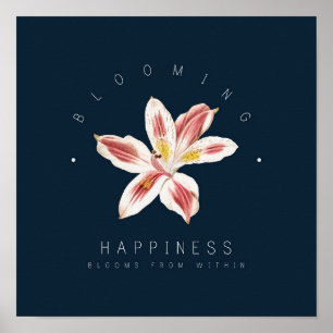 Poster Le bonheur fleurit