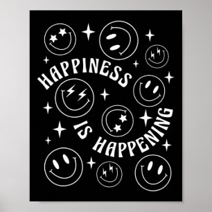 Poster Le Bonheur Rétro Se Passe En Santé Mentale Inspira