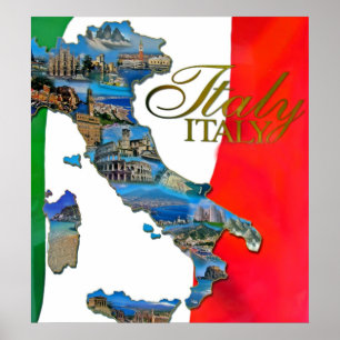 Poster Le "Boot" italien