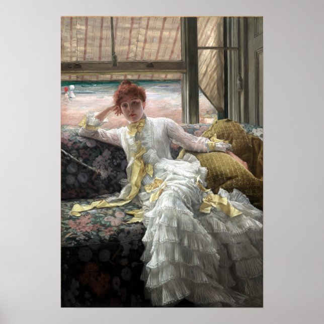 Poster Le bord de mer de James Tissot (Juillet Modèle d'u (Devant)