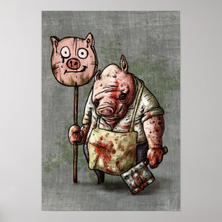 Poster Le Boucher aux cochons