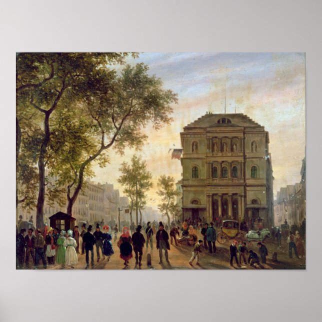 Poster Le boulevard Saint-Martin et le théâtre de (Devant)