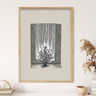 Poster Le Buisson Ardent, Moïse, Œuvre d'Art, Exode 3_2-5
