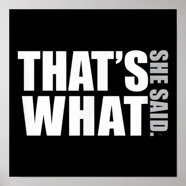 Poster Le Bureau Que Ce Qu'Elle A Dit DunderMifflinzz (Devant)