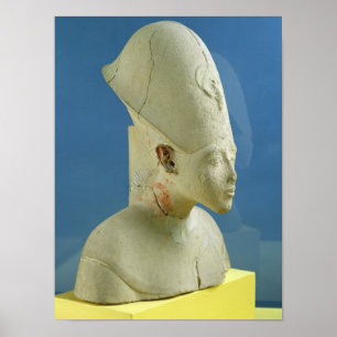 Poster Le buste d'Amenophis IV de indiquent EL-Amarna