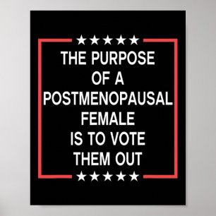 Poster Le But D'Une Femme Postménopausée Est De Voter