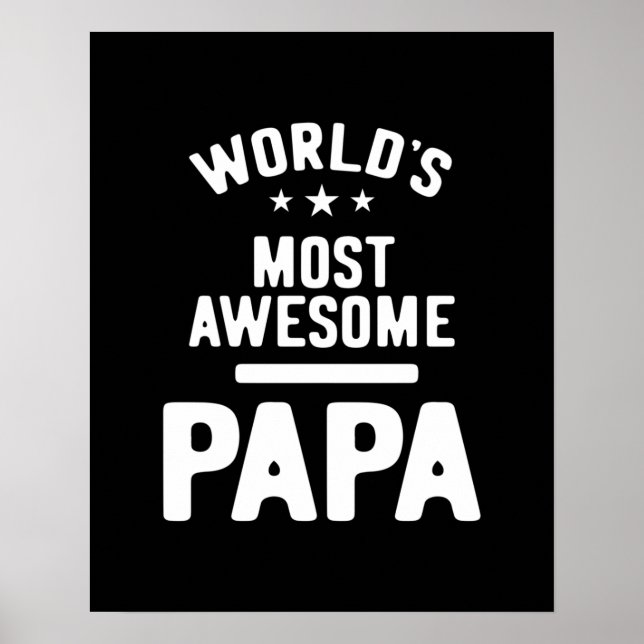 Poster Le cadeau Papa Père le plus génial du monde (Devant)