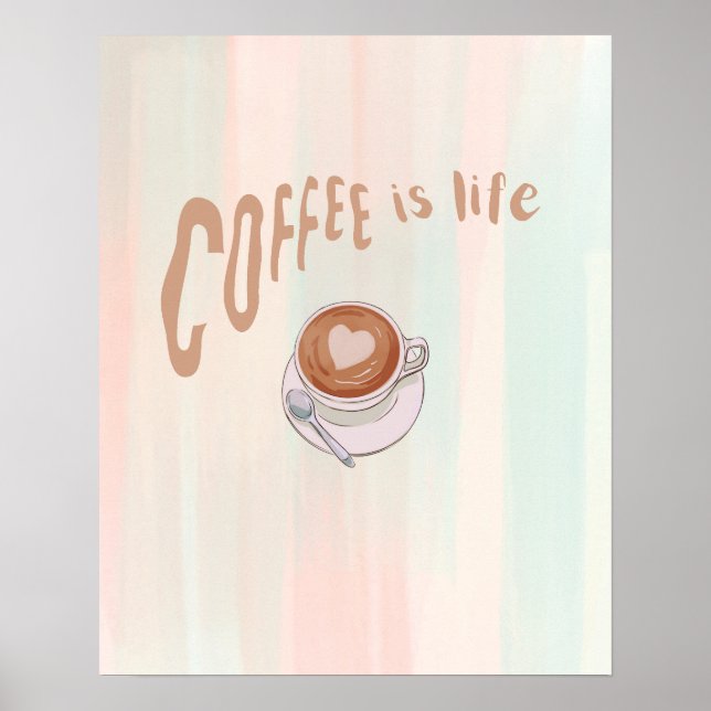 Poster Le café est la vie (Devant)