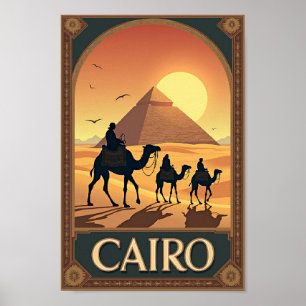 Poster Le Caire - Art Voyage Rétro