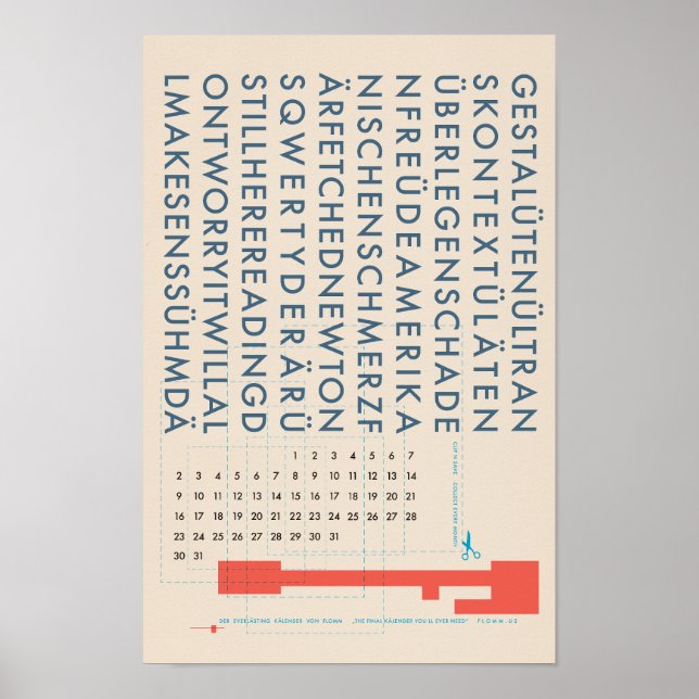 Poster le CALENDRIER ETERNEL de FLOMM (Devant)