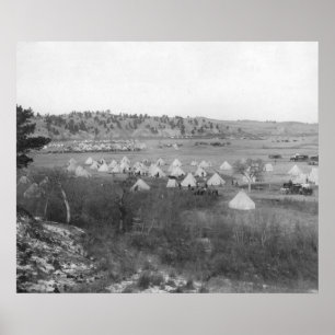 Poster Le camp du ruisseau général près du pin Ridge