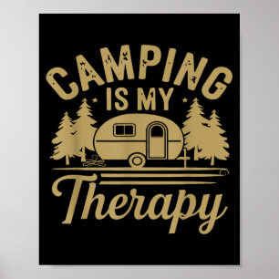 Poster Le camping est ma thérapie