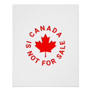 Poster Le Canada n'est pas à vendre typographie de la feu