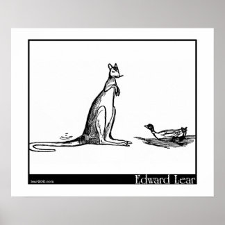 Poster Le canard et le kangourou
