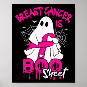 Poster Le cancer est une feuille de boo Ruban de soutien