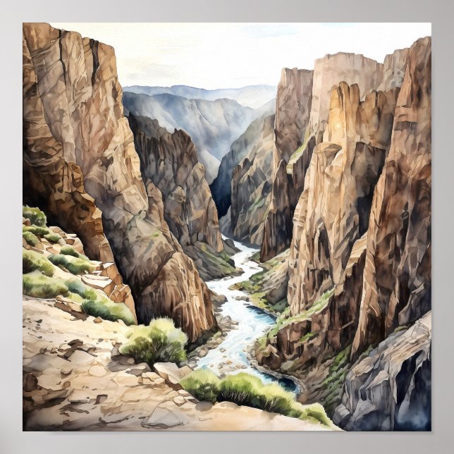 Poster Le canyon noir du parc national Gunnison (Devant)