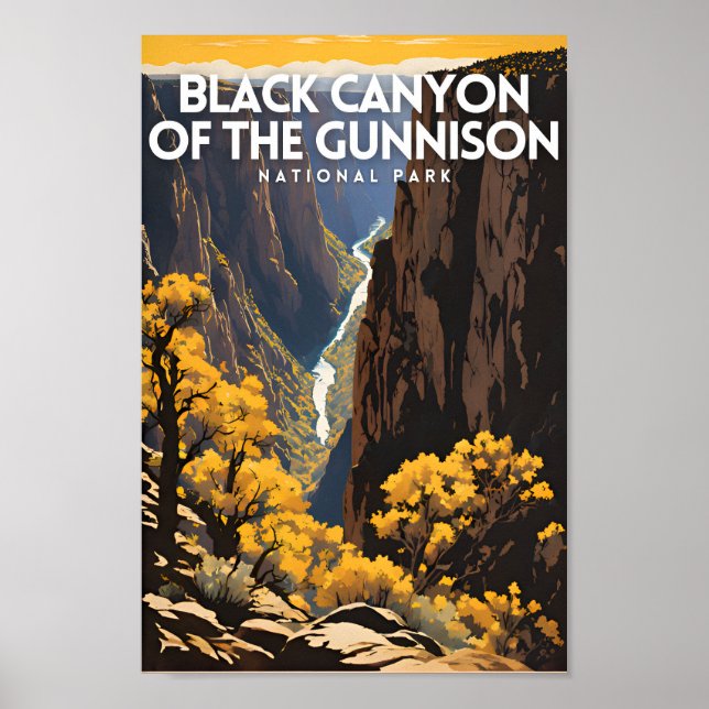 Poster Le canyon noir du parc national Gunnison (Devant)