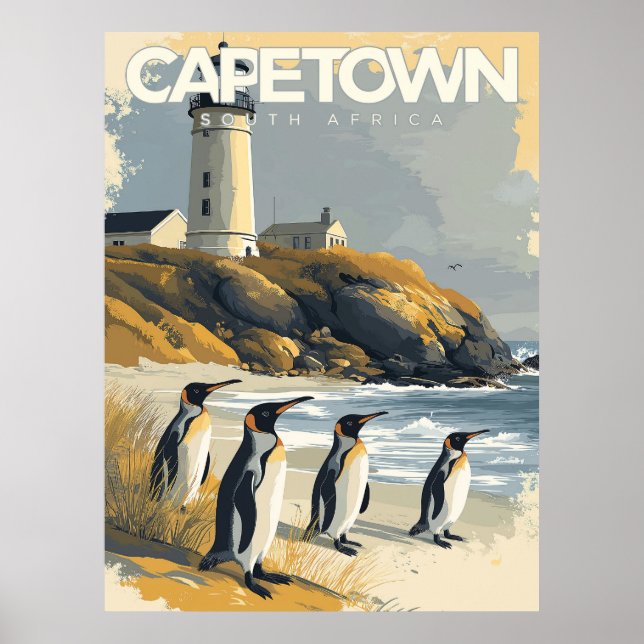 Poster Le Cap, Afrique du Sud (Devant)