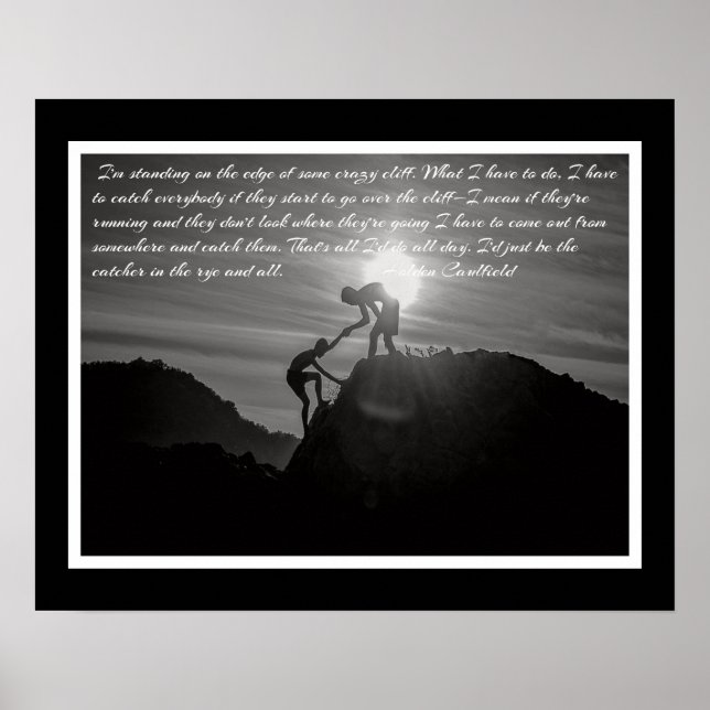 Poster Le Capteur dans la citation du Caulfield Holden-Ry (Devant)