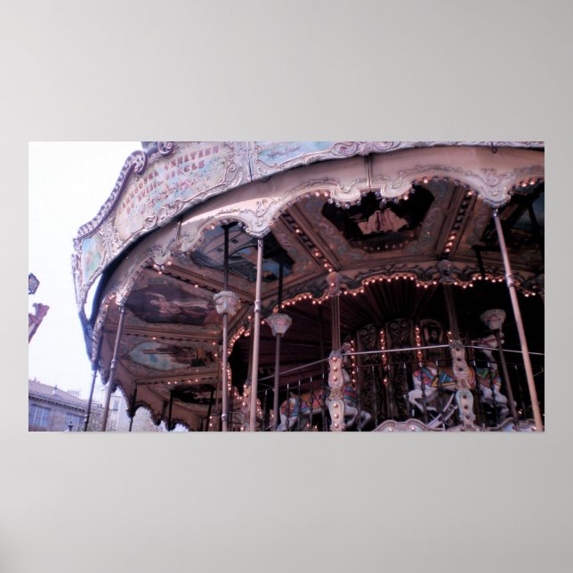 Poster Le Carousel Vintage (Devant)