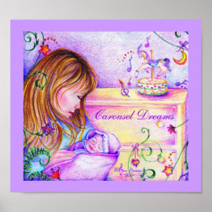 Poster Le carrousel rêve 11,09" x 10" l'affiche de valeur