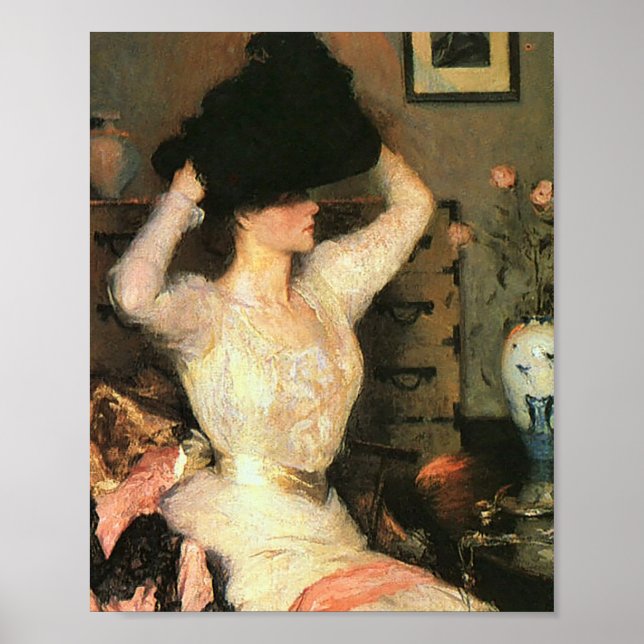 Poster Le Casquette noir de Frank Weston Benson (Devant)
