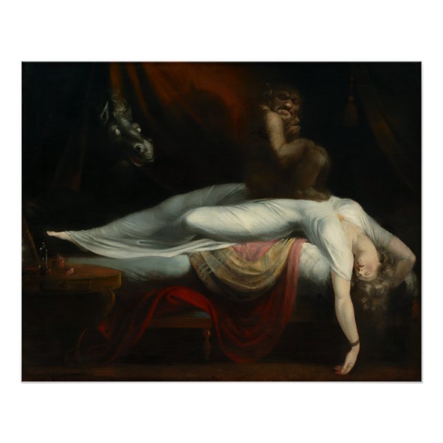 Poster Le cauchemar Henry Fuseli Peinture (Devant)