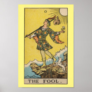 Poster Le cavalier Waite Smith Tarot : Le fou