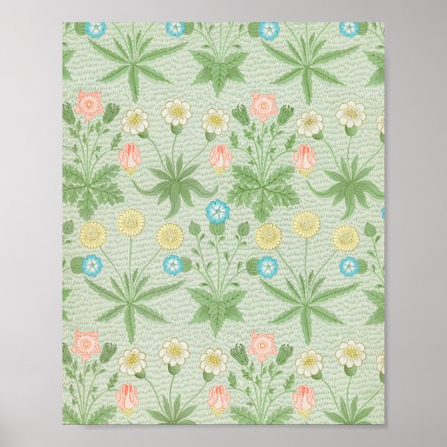 Poster Le célèbre motif Daisy de William Morris. (Devant)