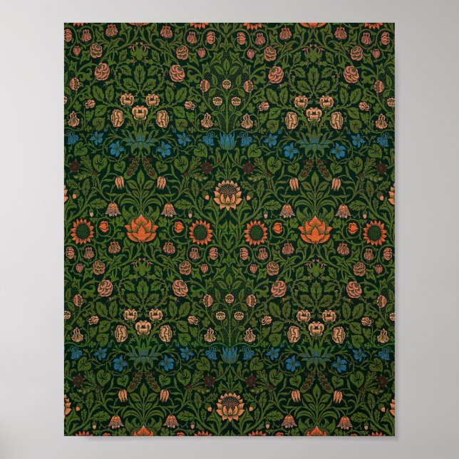Poster Le célèbre motif Tulip de William Morris (Devant)