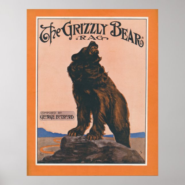 Poster Le cerceau de l'ours grizzli (Devant)