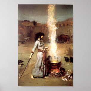 Poster Le cercle magique John William Waterhouse