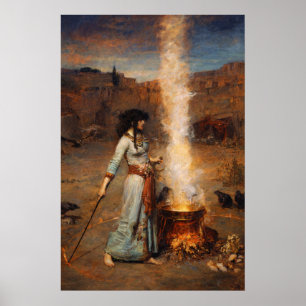 Poster Le Cercle magique par John William Waterhouse