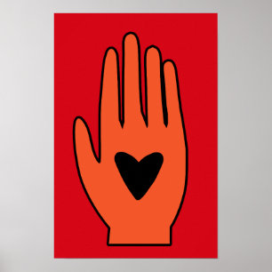 Poster Le cessez-le-feu maintenant main la conception gra