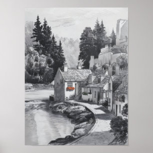 Poster Le chalet sur la rivière