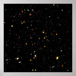 Poster Le champ ultra profond de Hubble - Photo Galaxies